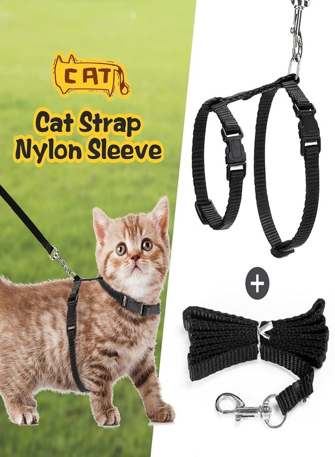 Pups&Pets Cat Harness Leash Nylon Set for Cat Rabbit Kitten and Small Pet Nylon Harness Strap Collar/Cat Training Leash Lead - Image 3